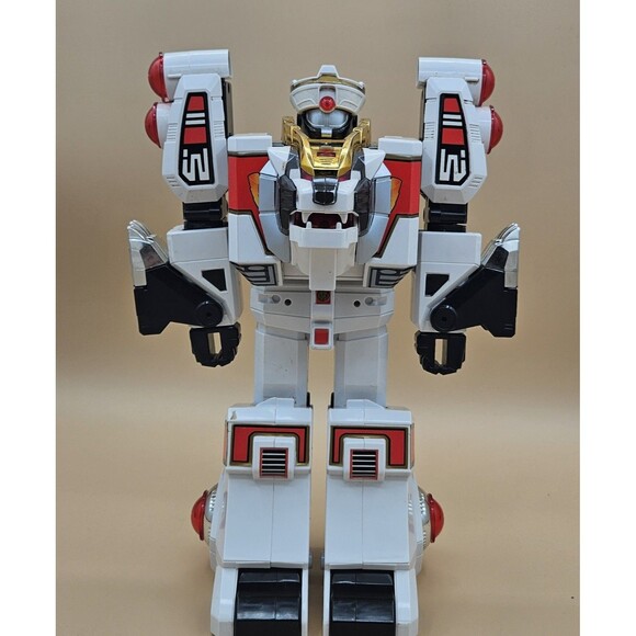 1994 Bandai Mighty Morphin Power Rangers MMPR White TigerZord Sounds Light Works - Picture 1 of 9
